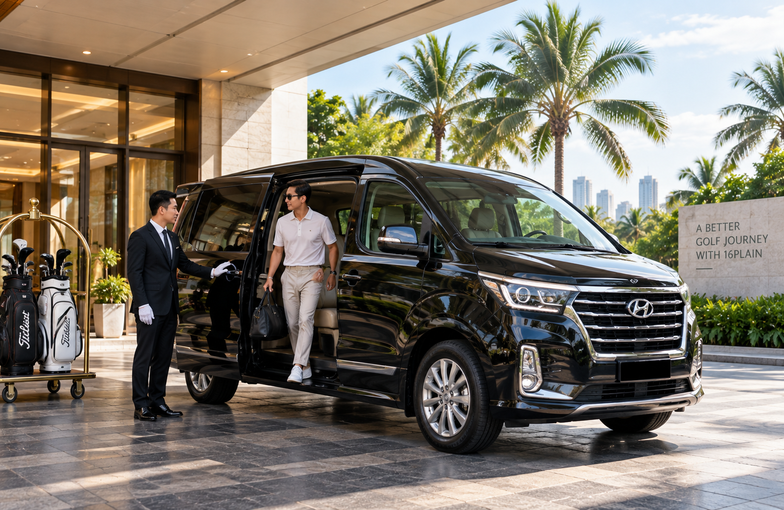 Airport hotel and golf course transportation in Vietnam